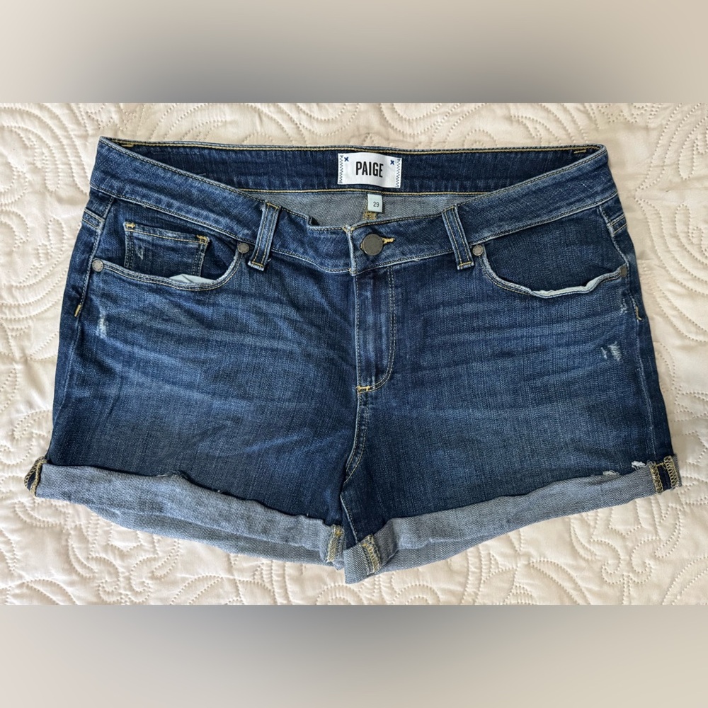 PAIGE Dark Blue Denim Shorts 29/8